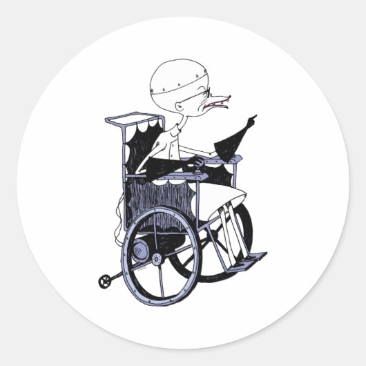 Dr Finkelstein Mad Scientist Baby  ラウンドシール (正面)