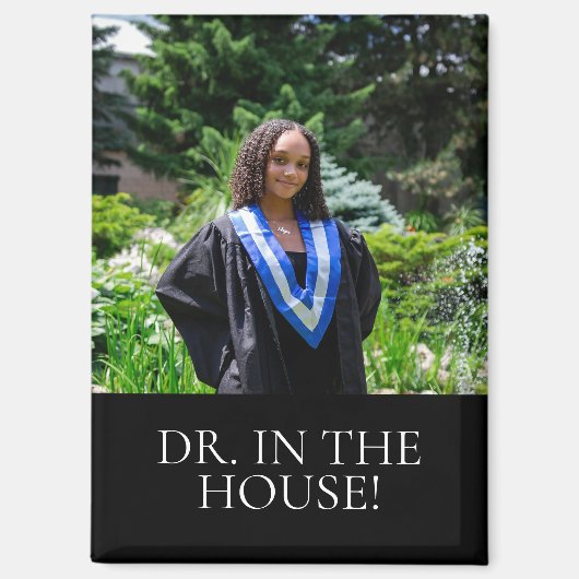 "DR. IN THE HOUSE!" 写真テンプレート 卒業  マグネット (正面)