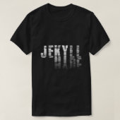 Dr Jekyll Mr Hyde Cool Graphic Text Design Hallowe Tシャツ (デザイン正面)