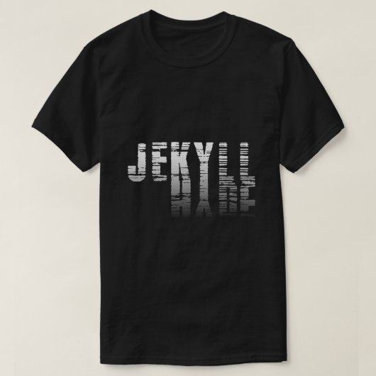 Dr Jekyll Mr Hyde Cool Graphic Text Design Hallowe Tシャツ (デザイン正面)