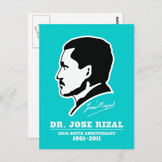 Dr. Jose Rizal @ 150誕生記念日のお土産 ポストカード (正面/裏面)