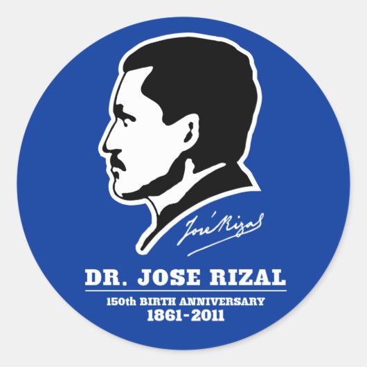 Dr. Jose Rizal @ 150誕生記念日のお土産 ラウンドシール (正面)