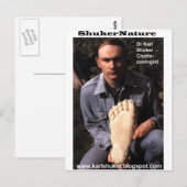 Dr. Karl Shuker & bigfootプリントキャスト – ShukerNature ポストカード (正面/裏面)