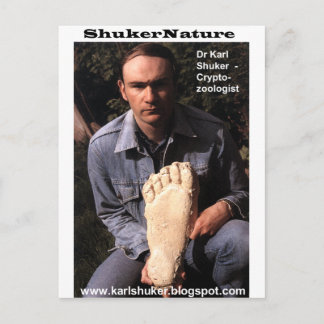 Dr. Karl Shuker & bigfootプリントキャスト – ShukerNature ポストカード