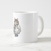 Dr. Meow MD - 笑顔になれる猫のお医者さん特大コーヒーマグ ジャンボコーヒーマグカップ (正面右)