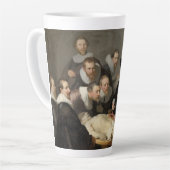 Dr. Nicolaes Tulpの解剖学のレッスン カフェラテマグ (左アングル)