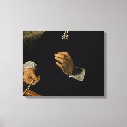 Dr. Nicolaes Tulpの解剖学のレッスン, 1632 キャンバスプリント (正面)