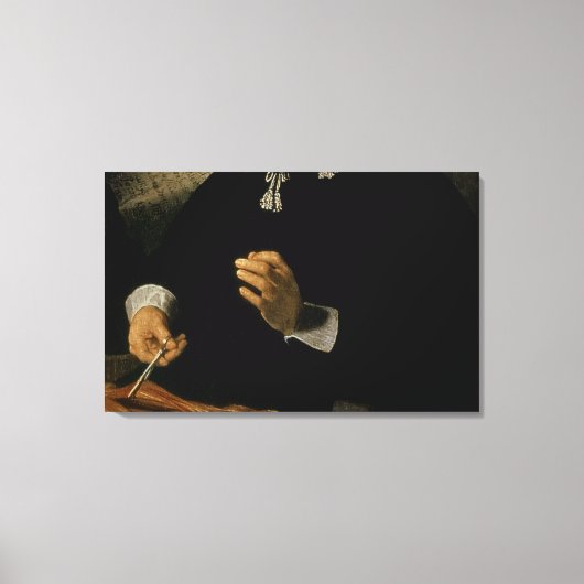 Dr. Nicolaes Tulpの解剖学のレッスン, 1632 キャンバスプリント (正面)