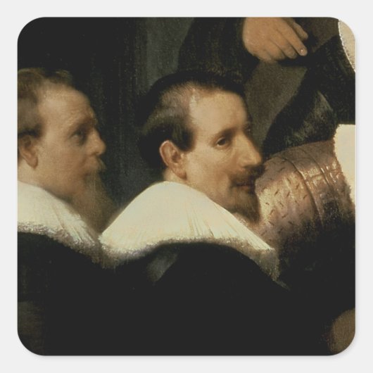 Dr. Nicolaes Tulpの解剖学のレッスン, 1632 スクエアシール (正面)