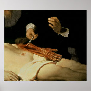 Dr. Nicolaes Tulpの解剖学のレッスン, 1632 ポスター
