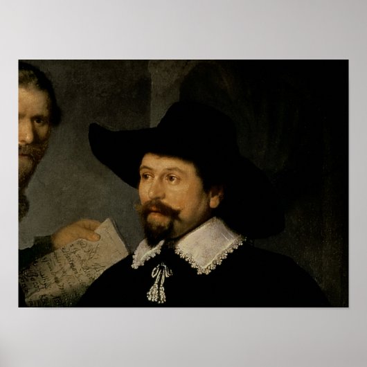 Dr. Nicolaes Tulpの解剖学のレッスン， 1632 ポスター (正面)