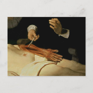 Dr. Nicolaes Tulpの解剖学のレッスン, 1632 ポストカード