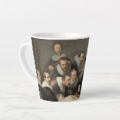 Dr. Nicolaes Tulp Smallの解剖学のレッスン カフェラテマグ (左アングル)