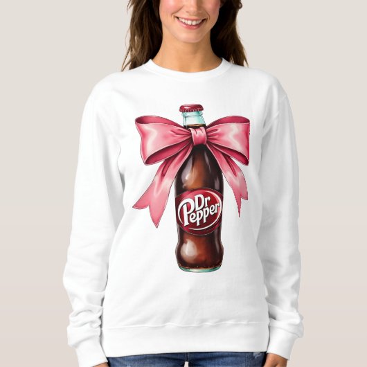 Dr.Pepper Pink Bowコケットスウェットシャツ スウェットシャツ (正面)