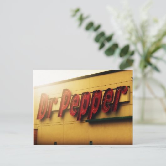 Dr. Pepper Sign ポストカード (スタンド正面)