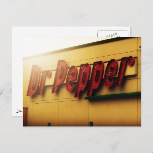 Dr. Pepper Sign ポストカード (正面/裏面)