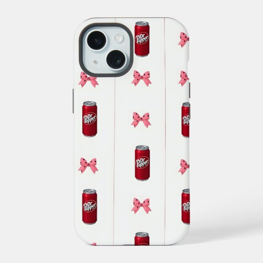 Dr. Pepper Soda缶の電話ケース iPhone 15ケース (裏面)
