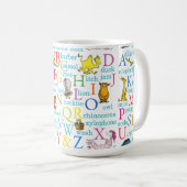Dr. SeussのABCパターンと単語 コーヒーマグカップ (正面右)