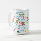 Dr. SeussのABCパターンと単語 コーヒーマグカップ (正面左)