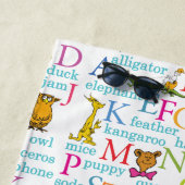 Dr. SeussのABCパターンと単語 ビーチタオル (インサイチュ)