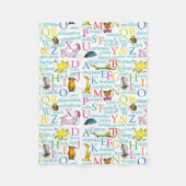 Dr. SeussのABCパターンと単語 フリースブランケット (正面)