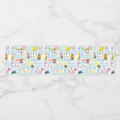 Dr. SeussのABCパターンと単語 ペットボトルラベル (シングルラベル)