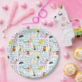 Dr. SeussのABCパターンと単語 ペーパープレート (パーティー)