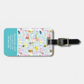 Dr. SeussのABCパターンと単語 ラゲッジタグ (正面横)