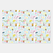 Dr. SeussのABCパターンと単語 ラッピングペーパーシート (正面)