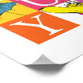 Dr. SeussのABCブロックカラフル文字パターン ポスター (角)