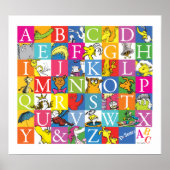 Dr. SeussのABCブロックカラフル文字パターン ポスター (正面)