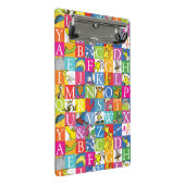 Dr. SeussのABCブロックカラフル文字パターン ミニクリップボード (アングル)