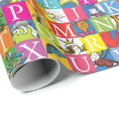 Dr. SeussのABCブロックカラフル文字パターン ラッピングペーパー (ロールコーナー)