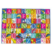 Dr. SeussのABCブロックカラフル文字パターン ラージペーパーバッグ (裏面)