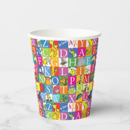 Dr. SeussのABCブロックカラフル文字パターン 紙コップ