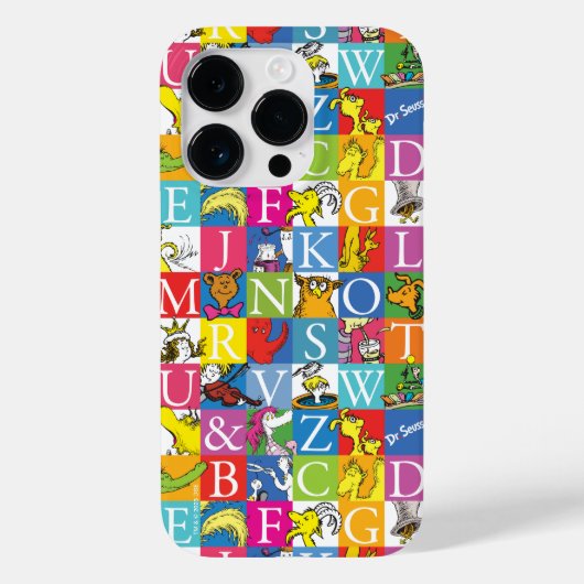 Dr. SeussのABCブロックカラフル文字パターン Case-Mate iPhoneケース (裏面)