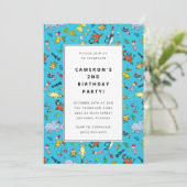 Dr. Seussキャラクターパターン |子供の誕生日 招待状 (スタンド正面)