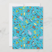 Dr. Seussキャラクターパターン |子供の誕生日 招待状 (裏面)