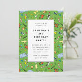 Dr. Seussキャラクターパターン |子供の誕生日 招待状 (スタンド正面)