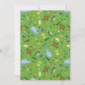 Dr. Seussキャラクターパターン |子供の誕生日 招待状 (裏面)