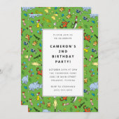 Dr. Seussキャラクターパターン |子供の誕生日 招待状 (正面/裏面)