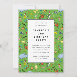 Dr. Seussキャラクターパターン |子供の誕生日 招待状