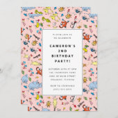 Dr. Seussキャラクターパターン |子供の誕生日 招待状 (正面/裏面)