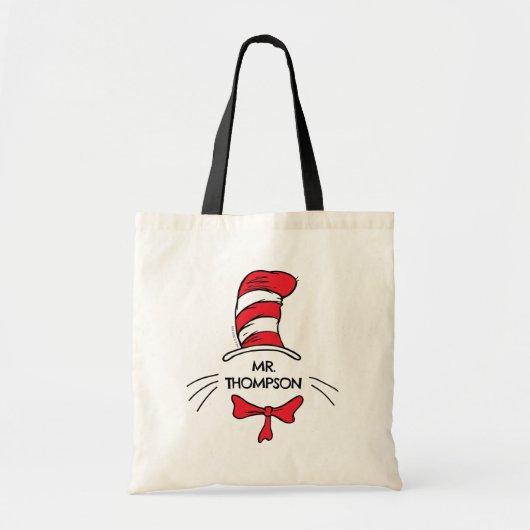 Dr. Seuss | かくれんぼネコ カスタム先生 名前入り トートバッグ (正面)