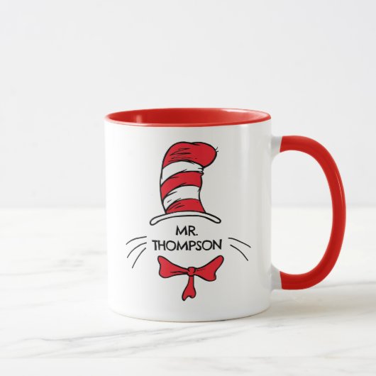 Dr. Seuss | かぶとむしのねこ オリジナル先生の名前 マグカップ (右)