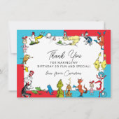 Dr. Seuss -キャラクター |子供の誕生日 サンキューカード (正面)
