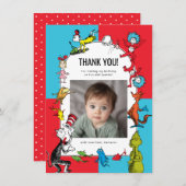 Dr. Seuss -キャラクター |子供の誕生日 サンキューカード (正面/裏面)