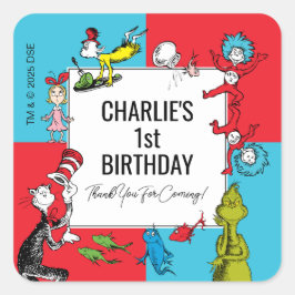 Dr. Seuss -キャラクター |子供の誕生日 スクエアシール
