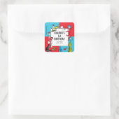 Dr. Seuss -キャラクター |子供の誕生日 スクエアシール (バッグ)