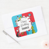 Dr. Seuss -キャラクター |子供の誕生日 スクエアシール (封筒)